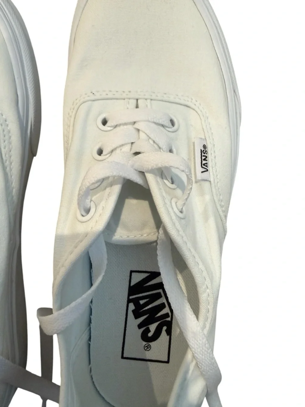Vans Women's White Authentic Sneakers with Water/Stain Shield Spray - Picture 6 of 14